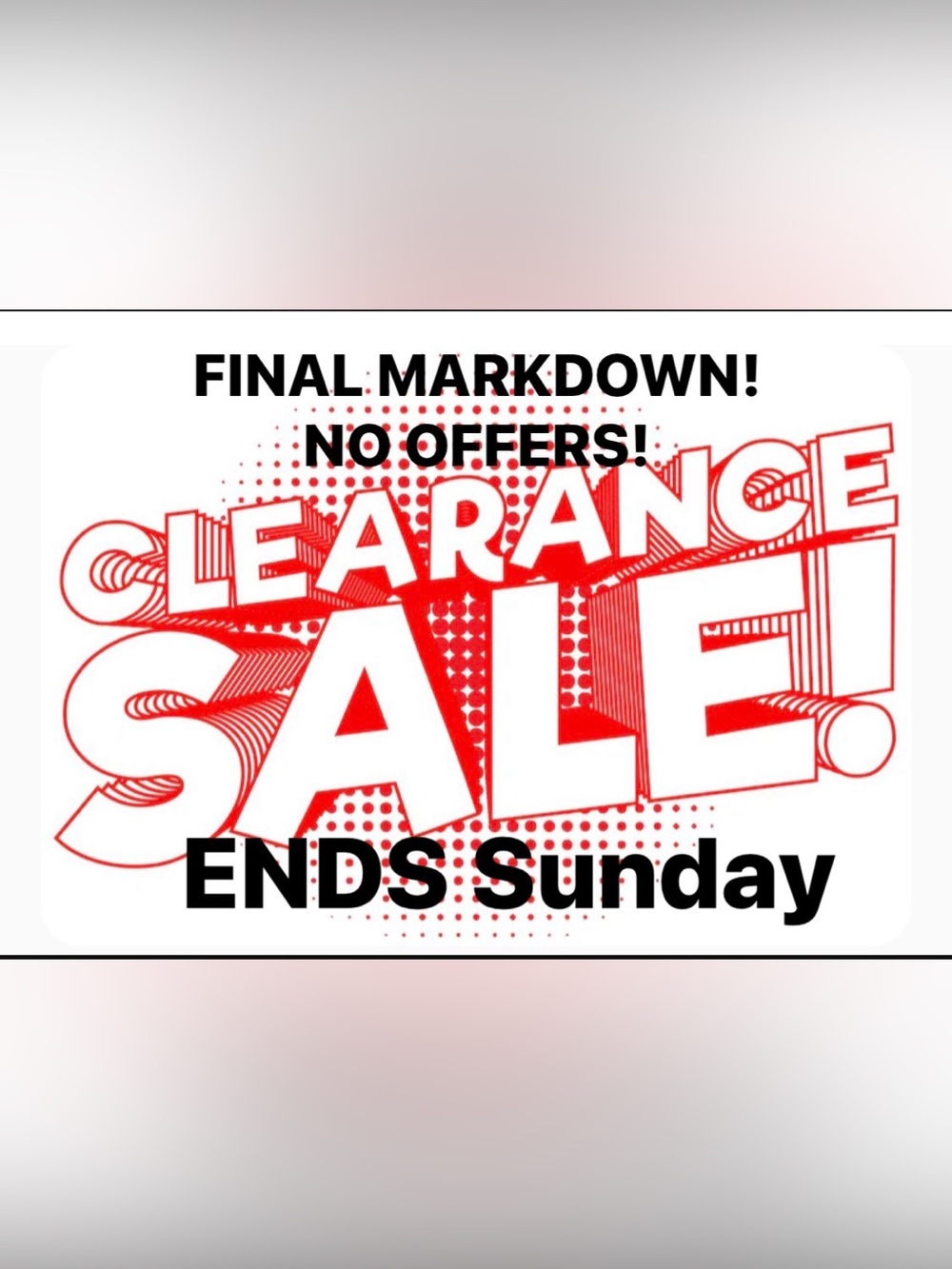 🤑!🤑ENDS TODAY , NO OFFERS!